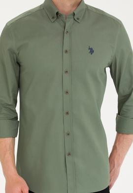 Erkek Haki Uzun Kollu Gömlek - 50266110032