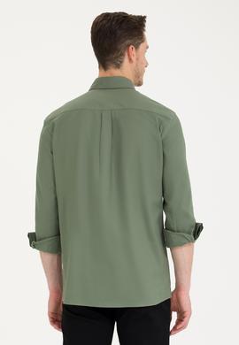 Erkek Haki Uzun Kollu Gömlek - 50266110032
