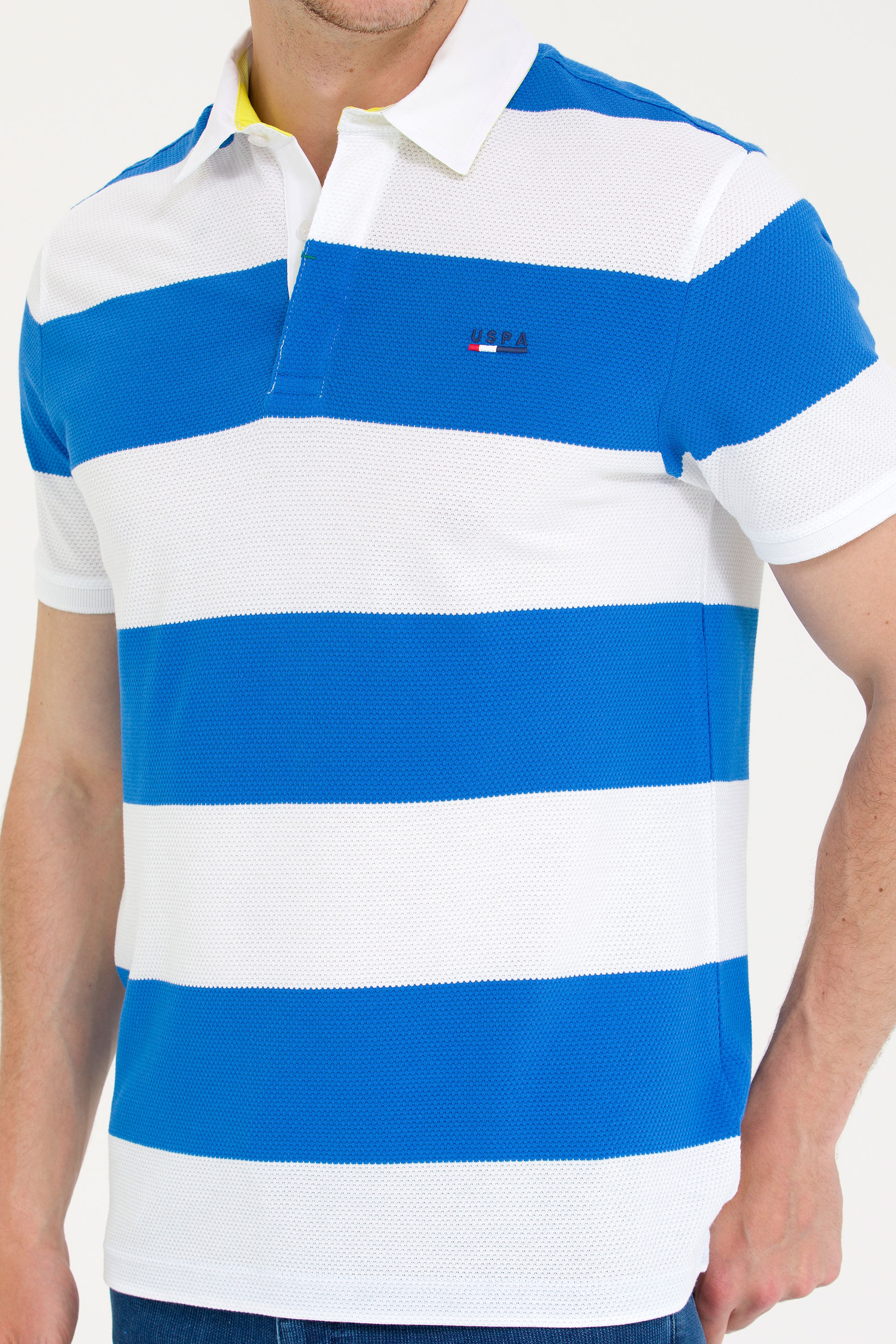 Erkek Saks Polo Yaka Tişört - Image 6