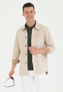 Erkek Krem Jean Gömlek - 50265333006