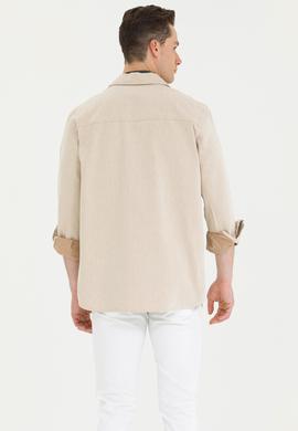 Erkek Krem Jean Gömlek - 50265333006