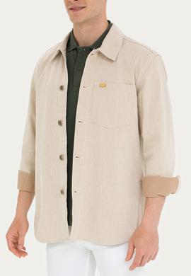 Erkek Krem Jean Gömlek - 50265333006