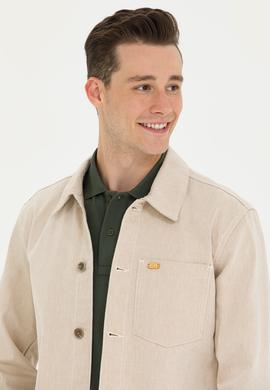 Erkek Krem Jean Gömlek - 50265333006