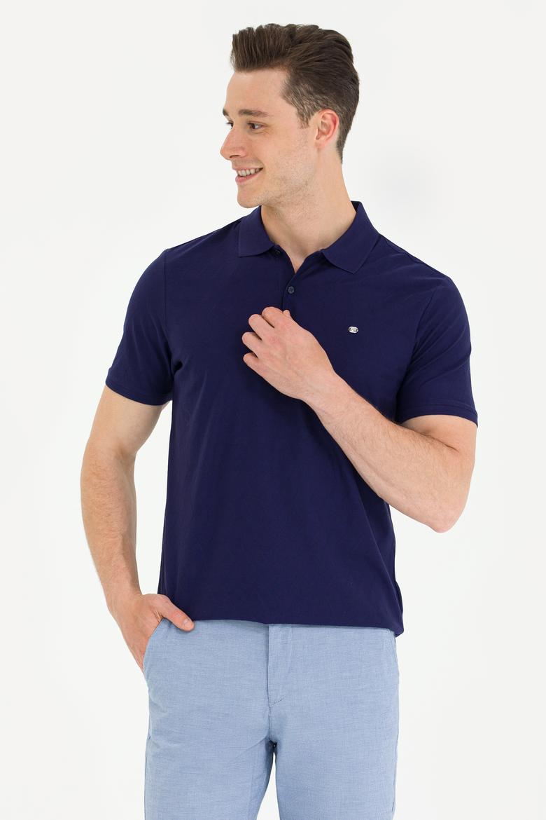 Erkek Lacivert Polo Yaka Tişört - 50263351013