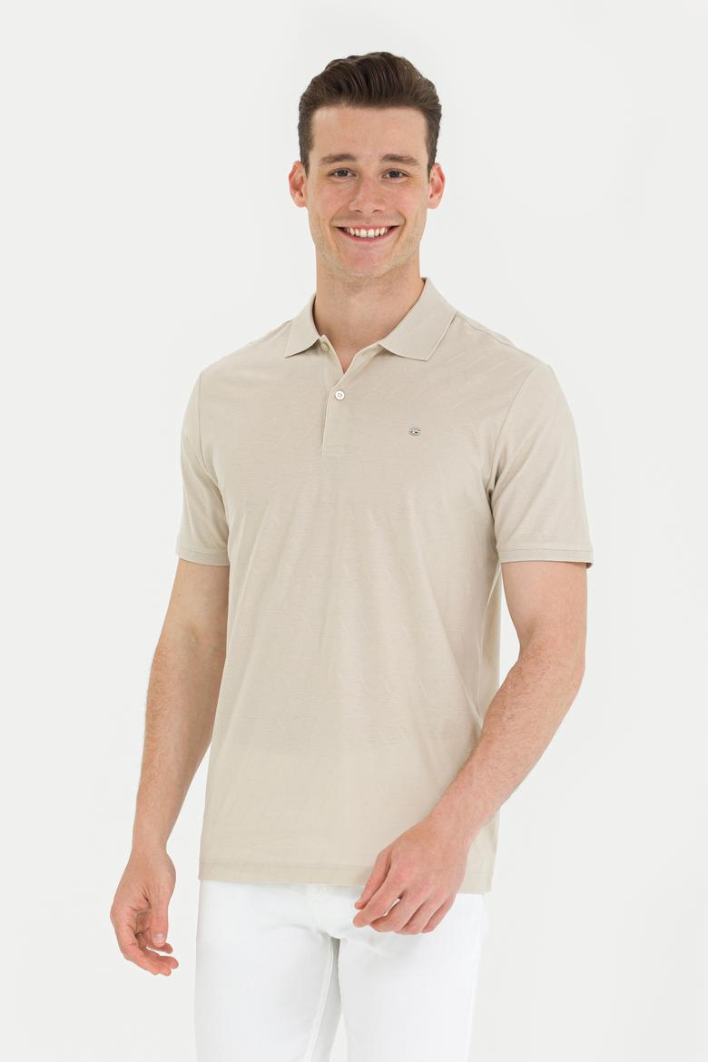 Erkek Taş Polo Yaka Tişört - 50263351023