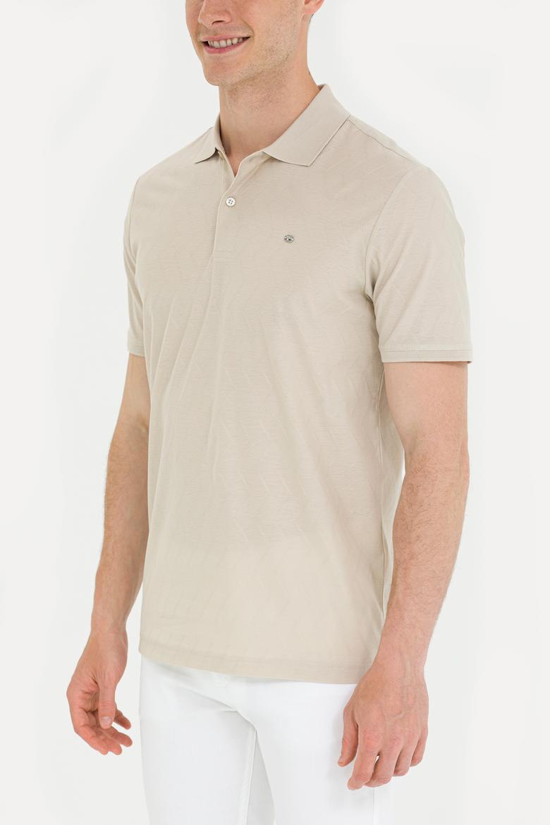Erkek Taş Polo Yaka Tişört - 50263351023