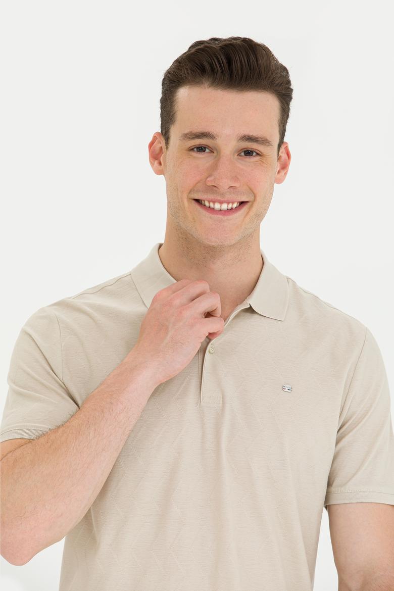 Erkek Taş Polo Yaka Tişört - 50263351023