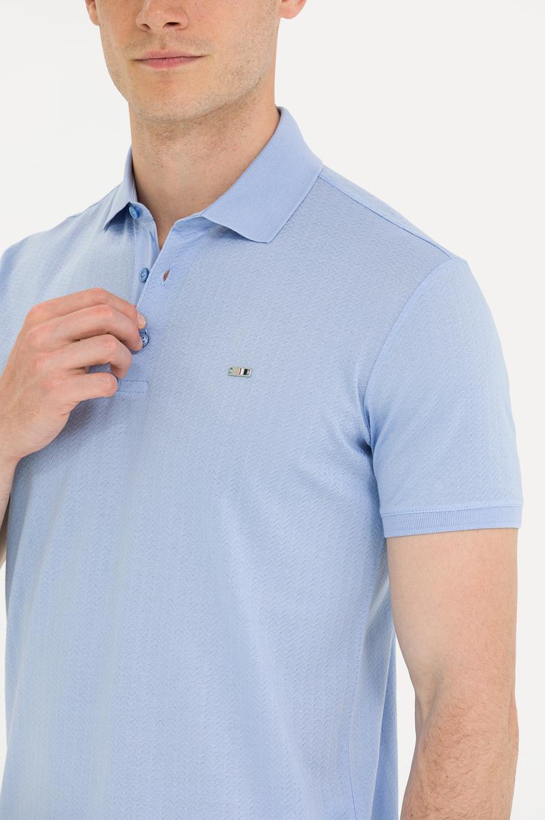 Erkek Mavi Polo Yaka Tişört