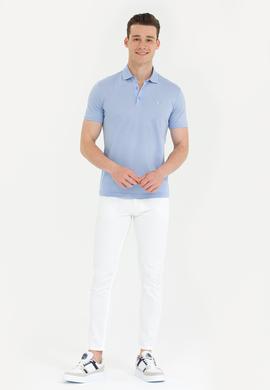 Erkek Mavi Polo Yaka Tişört - 50263353016
