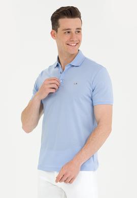 Erkek Mavi Polo Yaka Tişört - 50263353016