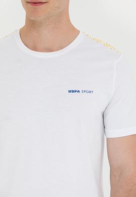 Erkek Beyaz Bisiklet Yaka Tişört - 50263316030