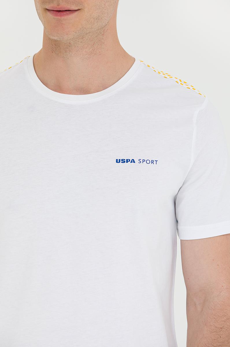 Erkek Beyaz Bisiklet Yaka Tişört