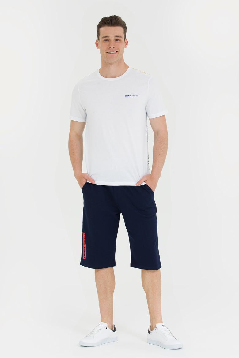 Erkek Beyaz Bisiklet Yaka Tişört - 50263316030