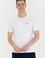 Erkek Beyaz Bisiklet Yaka Tişört