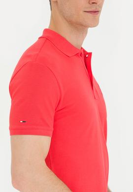 Erkek Kırmızı Basic Polo Yaka Tişört - 50263238344