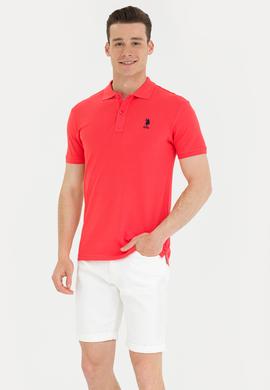 Erkek Kırmızı Basic Polo Yaka Tişört - 50263238344