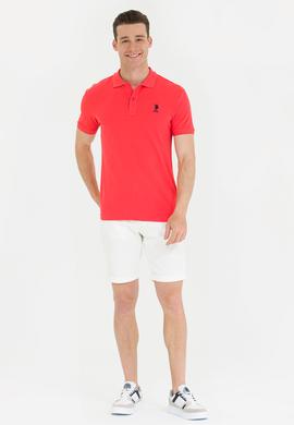 Erkek Kırmızı Basic Polo Yaka Tişört - 50263238344