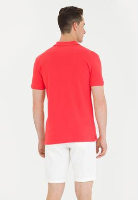 Erkek Kırmızı Basic Polo Yaka Tişört - 50263238344