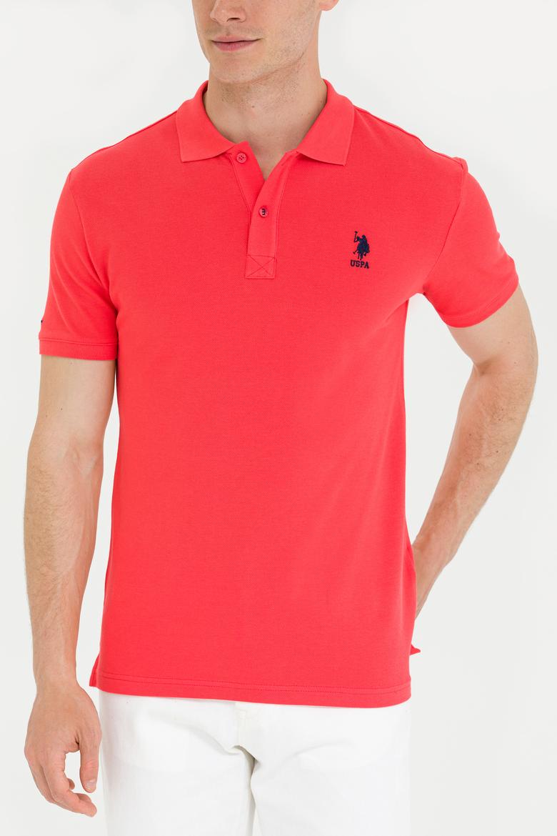 Erkek Kırmızı Basic Polo Yaka Tişört - 50263238344