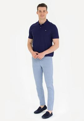 Erkek Carrot Fit Koyu Mavi Kanvas Pantolon - 50263794004