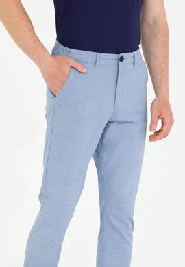 Erkek Carrot Fit Koyu Mavi Kanvas Pantolon - 50263794004