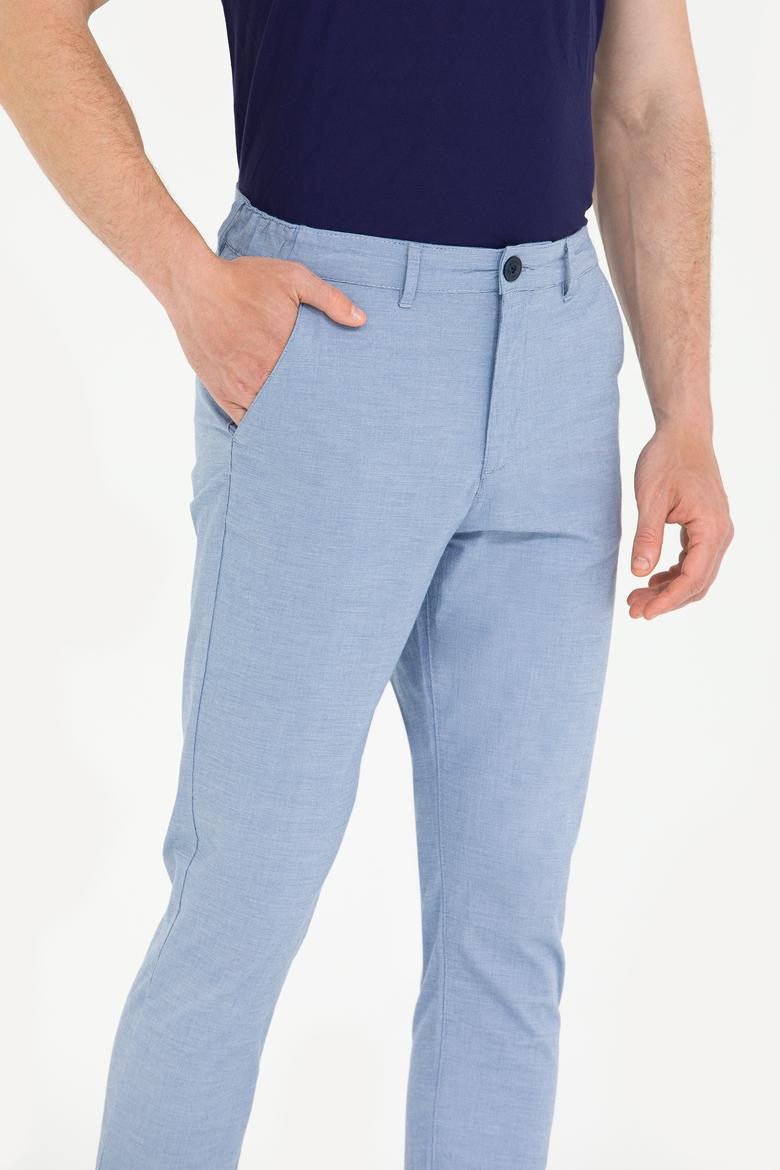 Erkek Carrot Fit Koyu Mavi Kanvas Pantolon - 50263794004