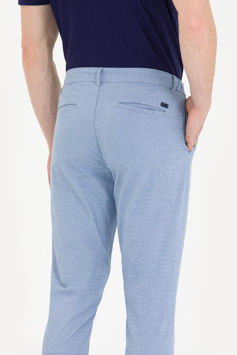 Erkek Carrot Fit Koyu Mavi Kanvas Pantolon - 50263794004