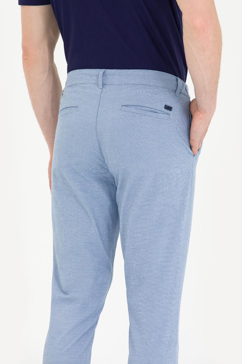 Erkek Carrot Fit Koyu Mavi Kanvas Pantolon