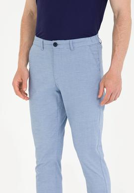 Erkek Carrot Fit Koyu Mavi Kanvas Pantolon - 50263794004