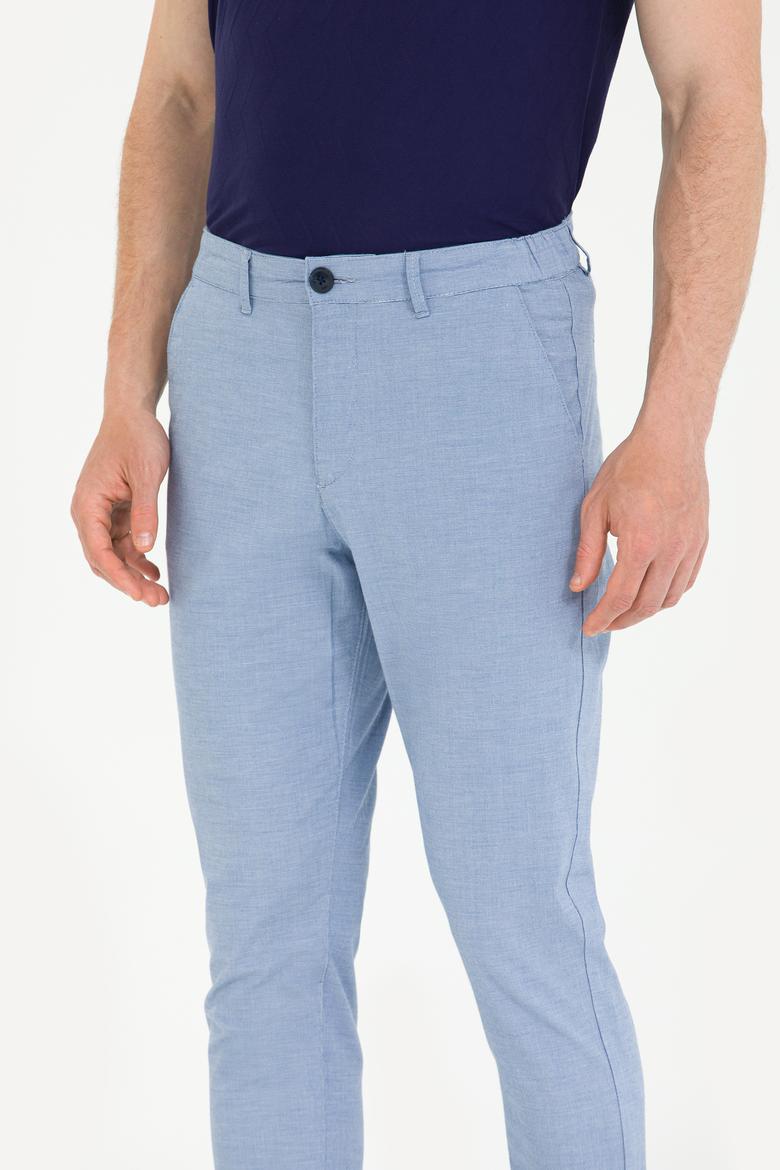 Erkek Carrot Fit Koyu Mavi Kanvas Pantolon - 50263794004