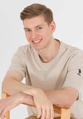 Erkek Taş Comfort Long Bisiklet Yaka Tişört - 50265229006