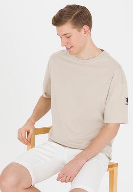 Erkek Taş Comfort Long Bisiklet Yaka Tişört - 50265229006