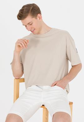 Erkek Taş Comfort Long Bisiklet Yaka Tişört - 50265229006