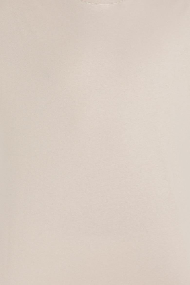 Erkek Taş Comfort Long Bisiklet Yaka Tişört - 50265229006