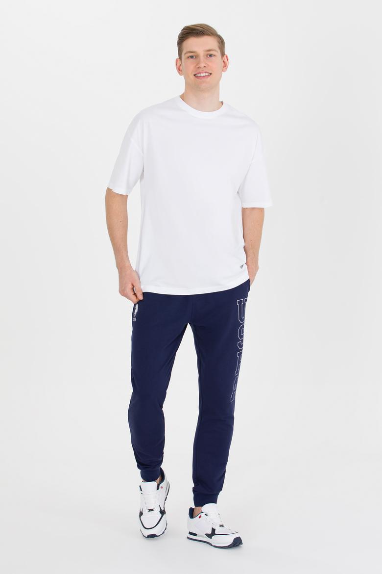 Erkek Beyaz Comfort Long Bisiklet Yaka Tişört - 50265229046