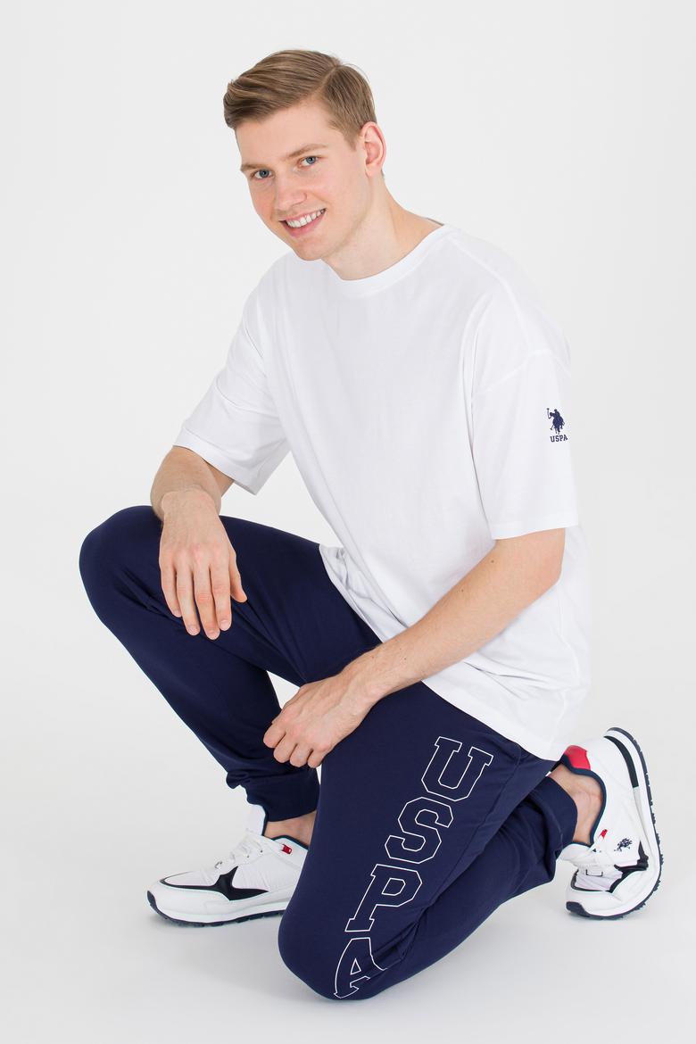 Erkek Beyaz Comfort Long Bisiklet Yaka Tişört - 50265229046