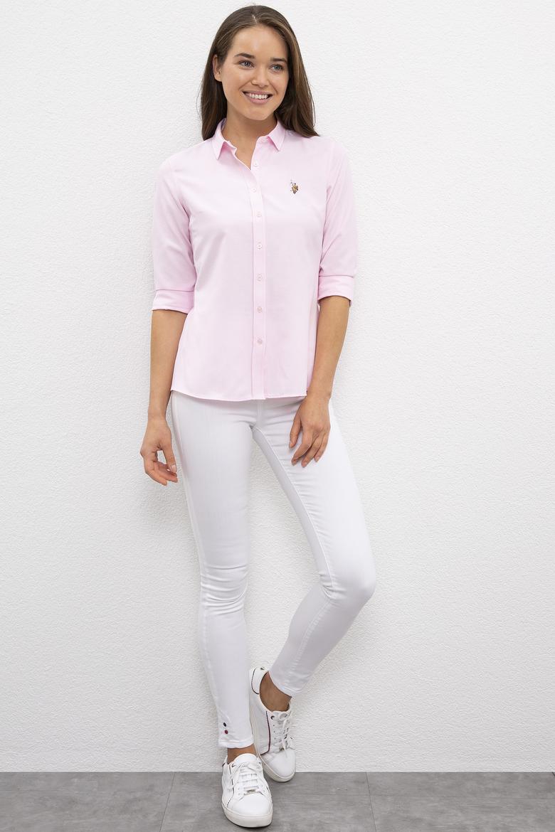 Kadın Pembe Gömlek Uzunkol Basic - 50219521058