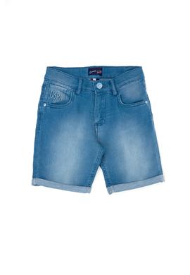 Erkek Çocuk Mavi Jean Şort - 50268859009