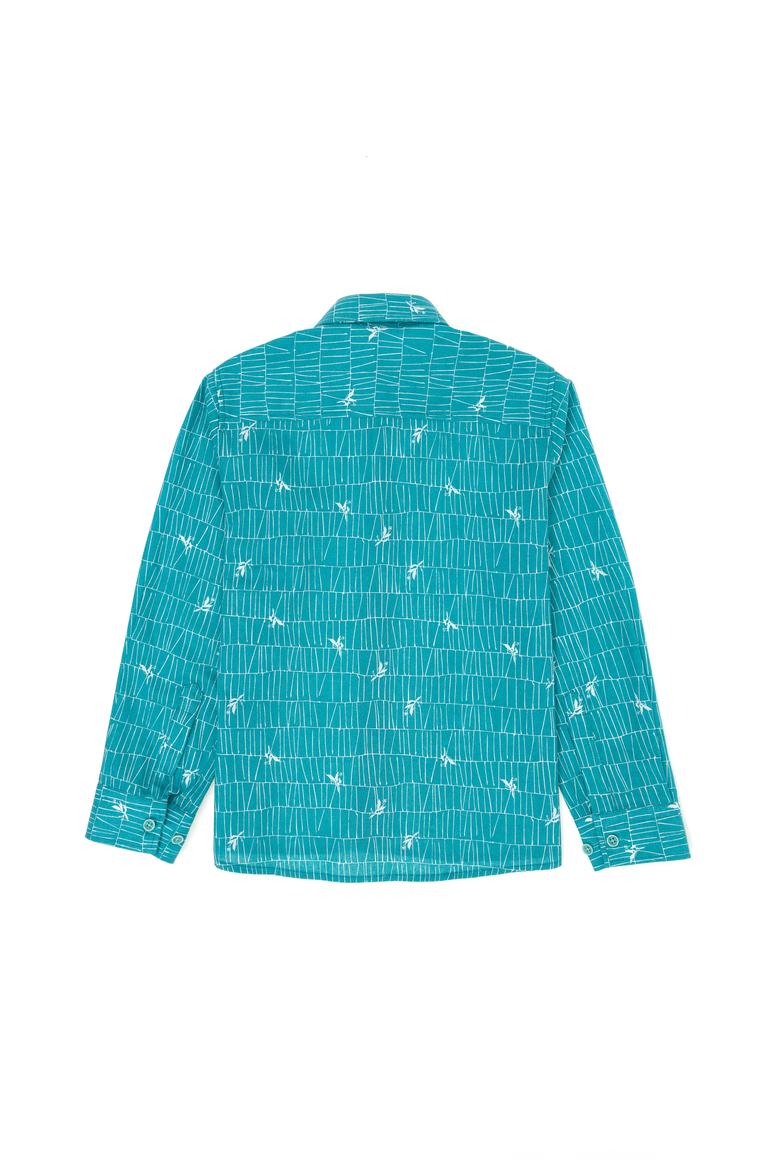 Erkek Çocuk Mint Uzun Kollu Gömlek - 50264504008