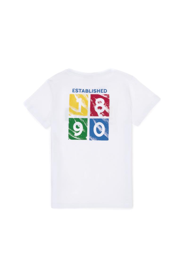 Çocuk Beyaz Bisiklet Yaka Tişört - 50263286044