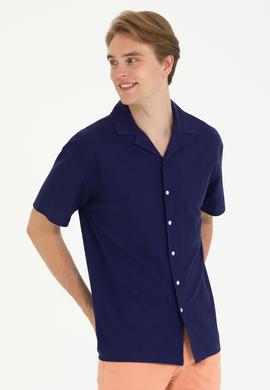 Erkek Lacivert Comfort Polo Yaka Tişört - 50263354023