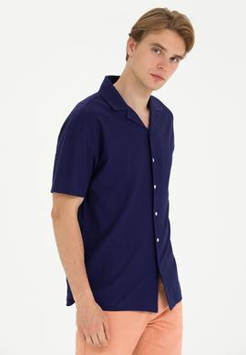 Erkek Lacivert Comfort Polo Yaka Tişört - 50263354023