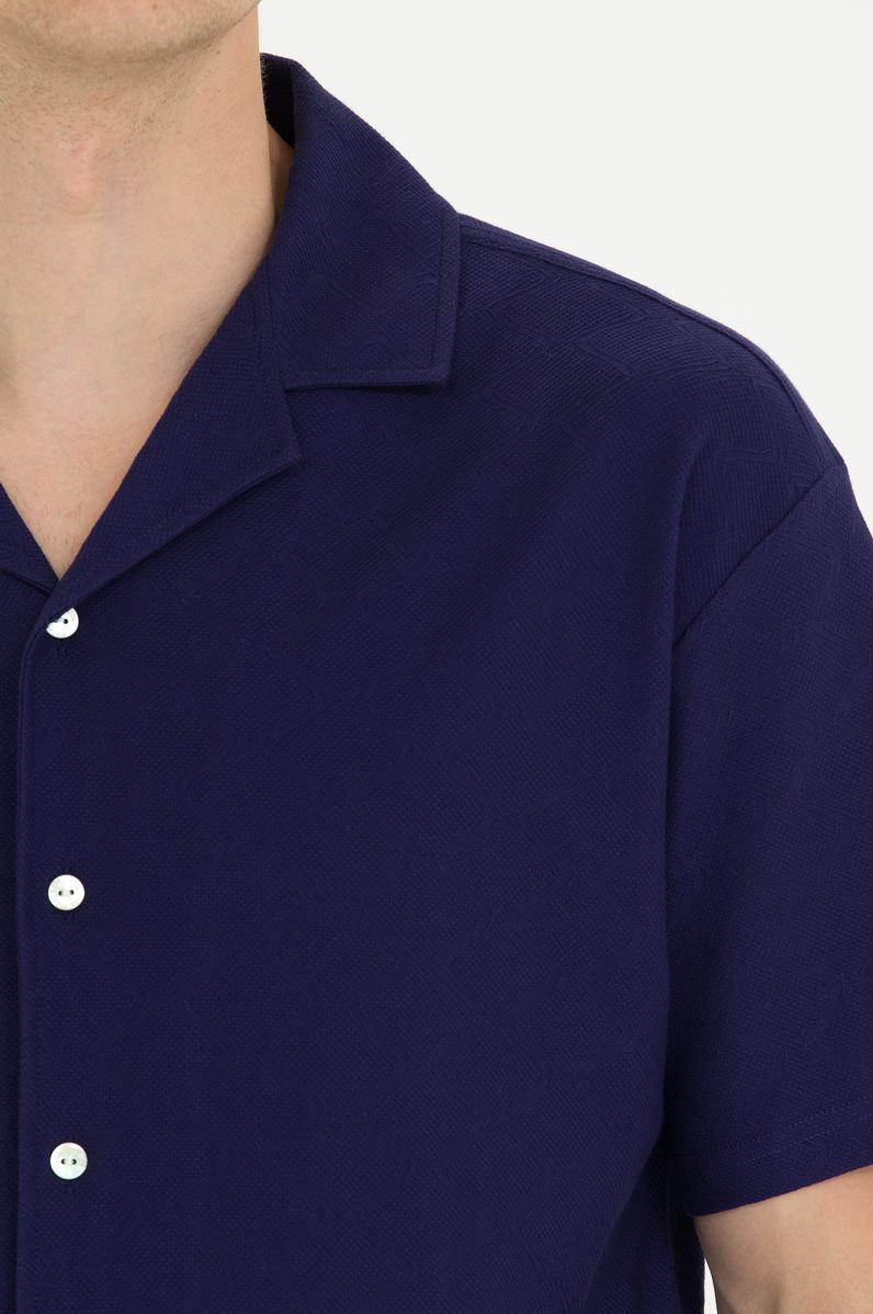 Erkek Lacivert Comfort Polo Yaka Tişört