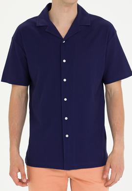 Erkek Lacivert Comfort Polo Yaka Tişört - 50263354023