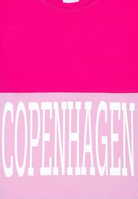 Kız Çocuk Fuşya Bisiklet Yaka Tişört - 50263380019