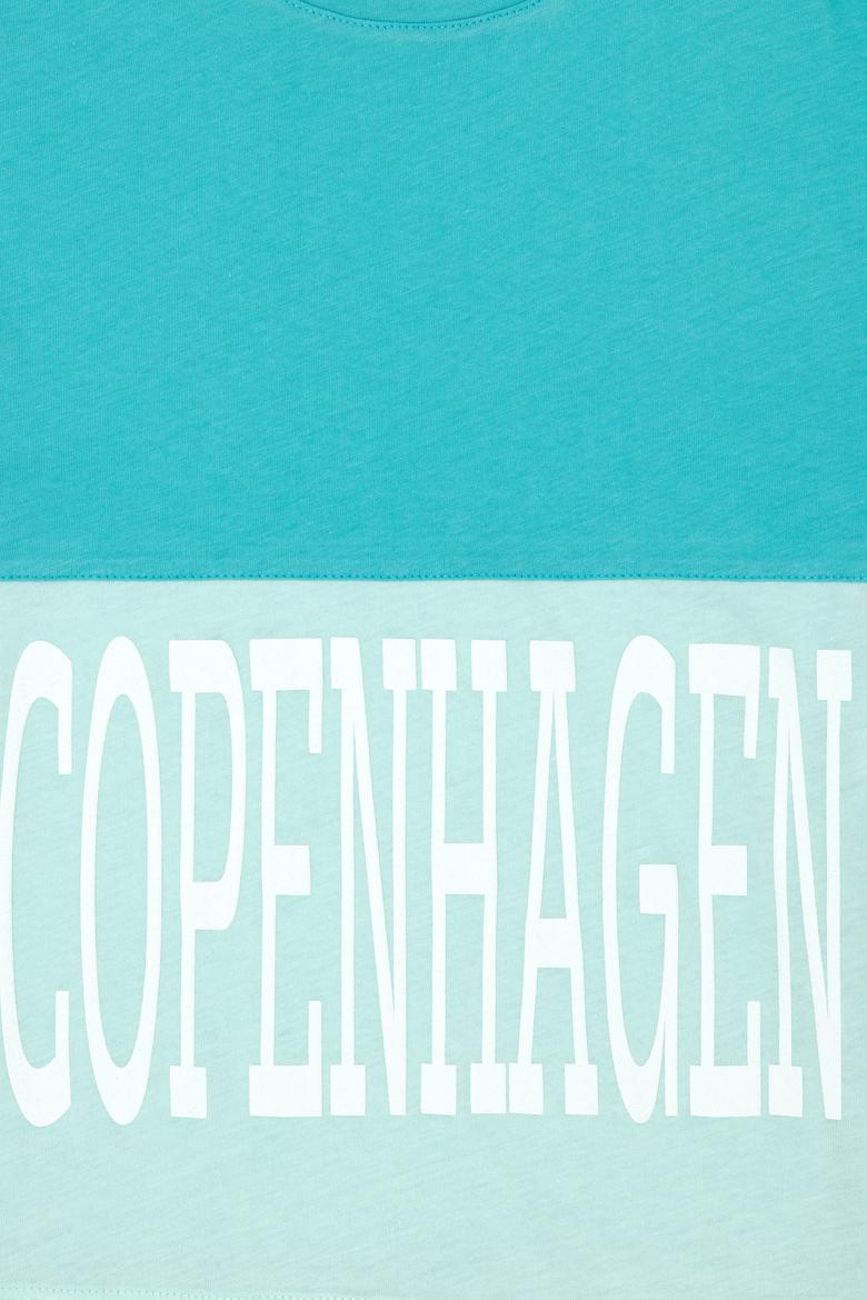 Kız Çocuk Mint Bisiklet Yaka Tişört - 50263380029