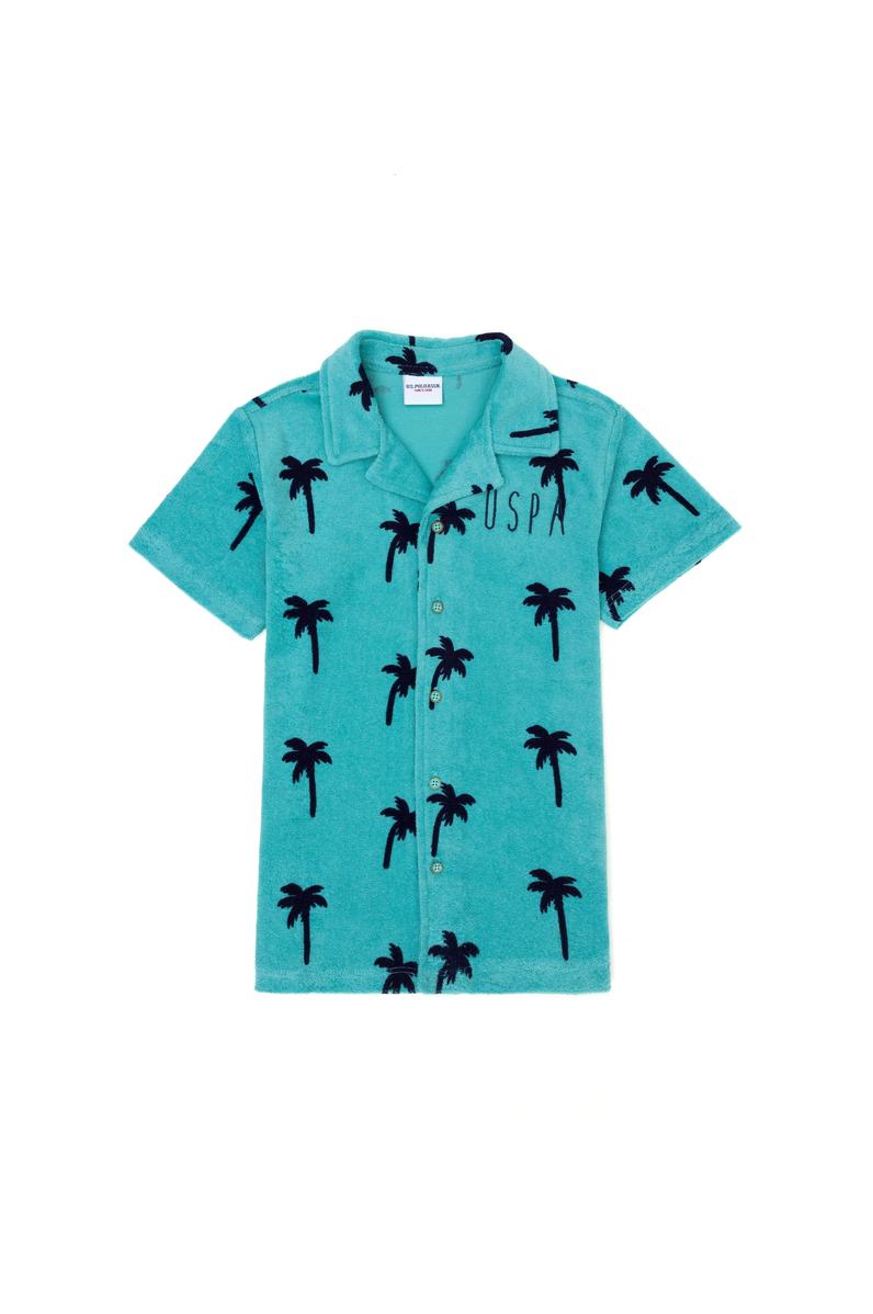 Erkek Çocuk Mint Yeşili Oversize Gömlek