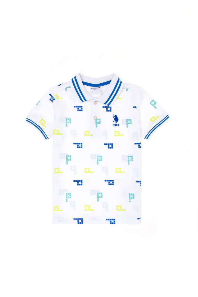 Erkek Çocuk Beyaz Polo Yaka Tişört