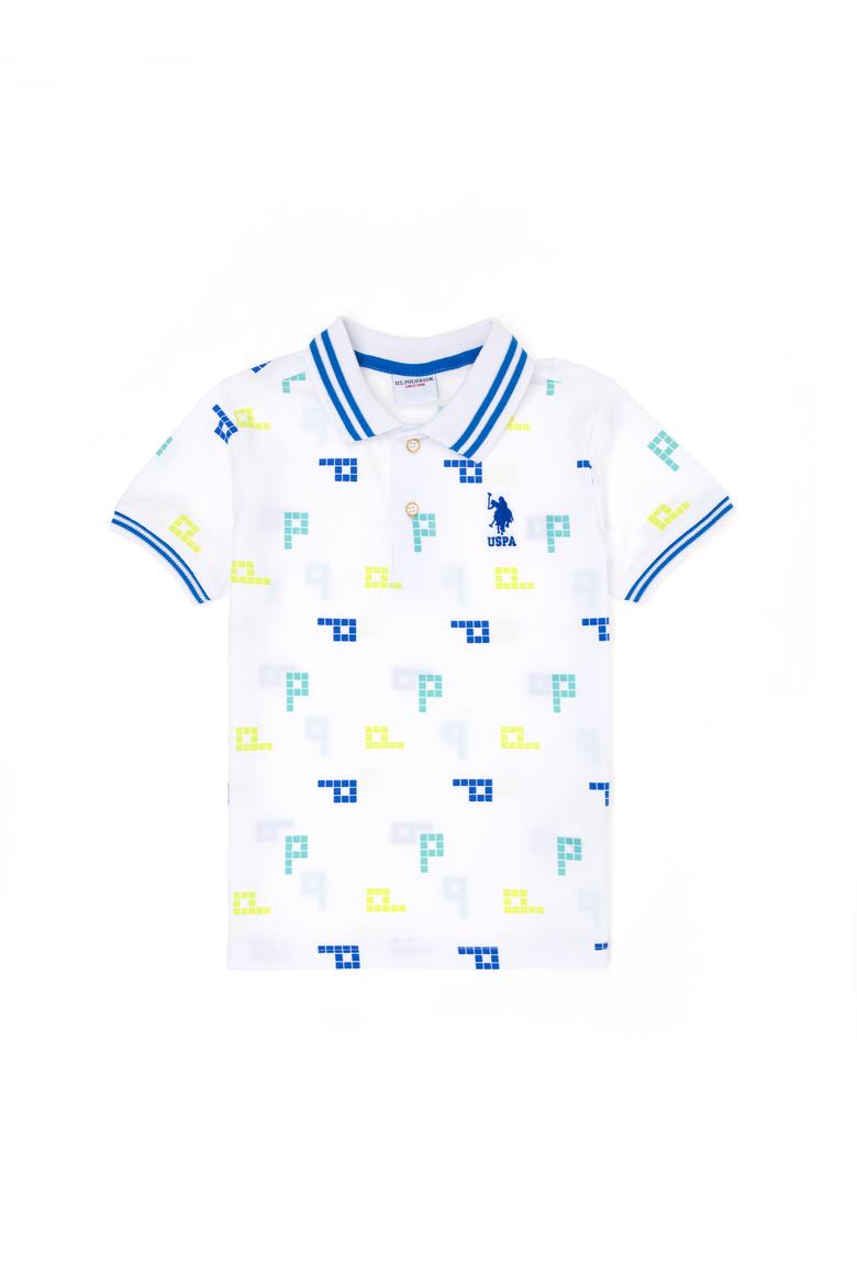 Erkek Çocuk Beyaz Polo Yaka Tişört