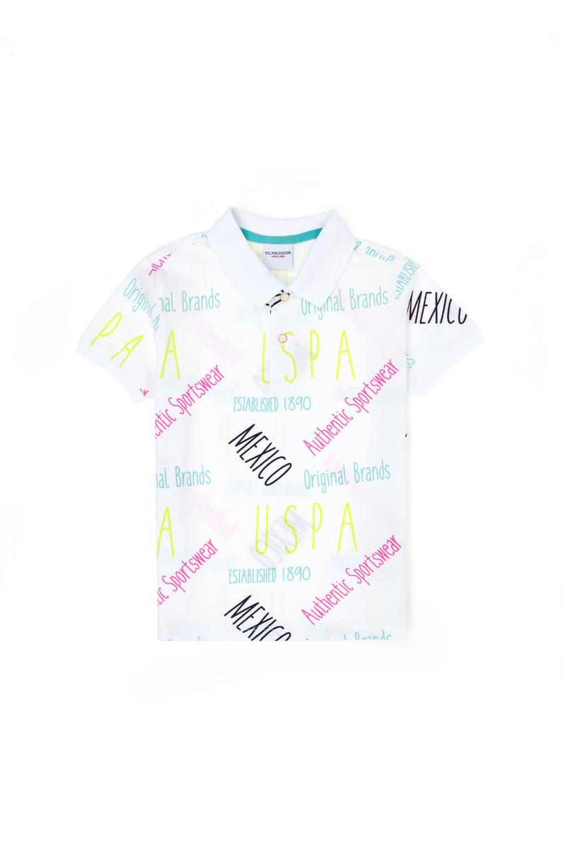 Erkek Çocuk Beyaz Polo Yaka Tişört